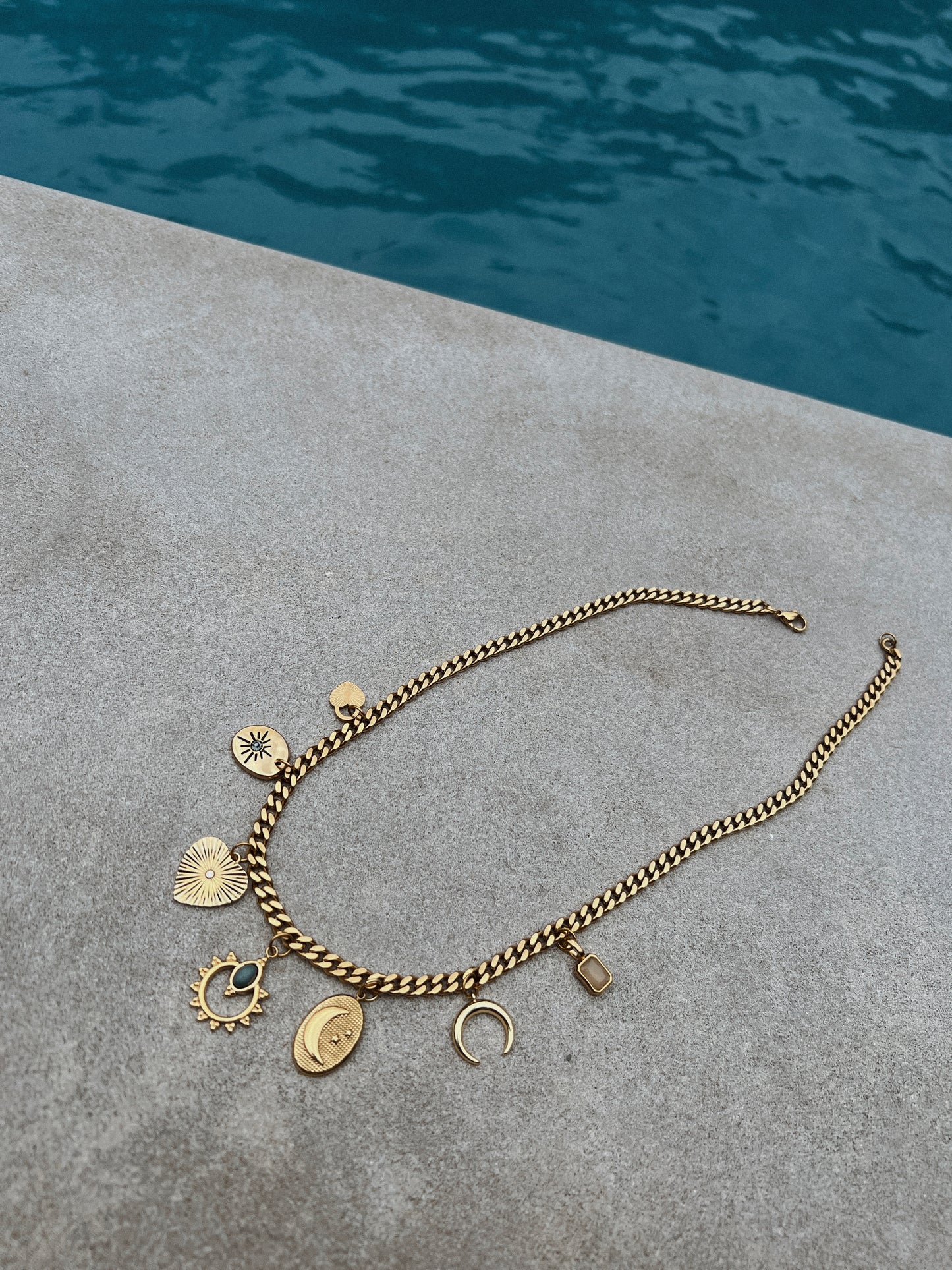 Custom Charm Necklace - Gold