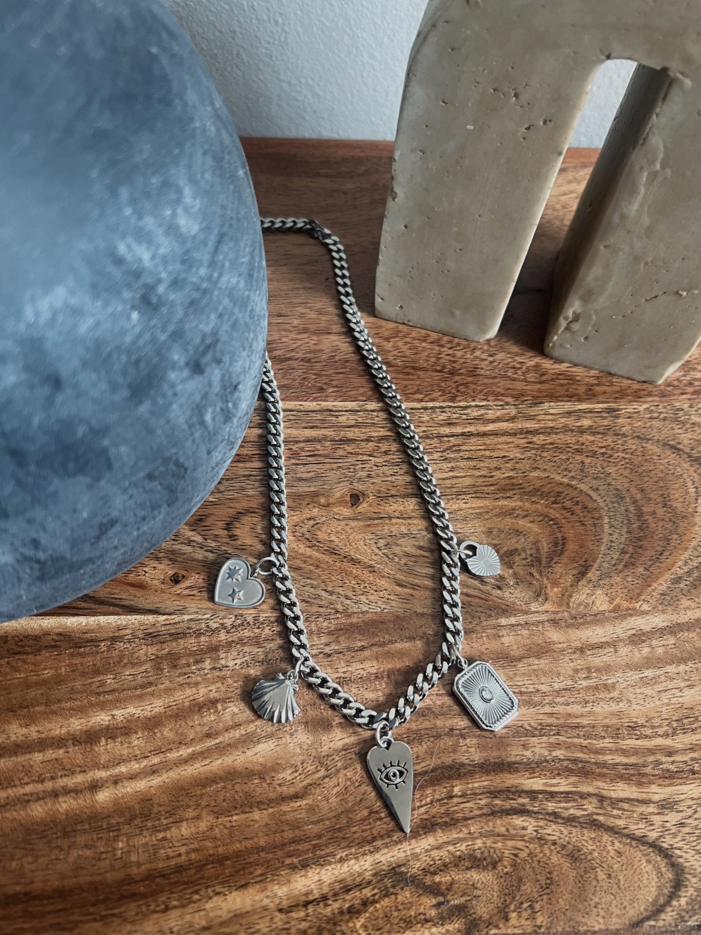 Custom Charm Necklace - Silver