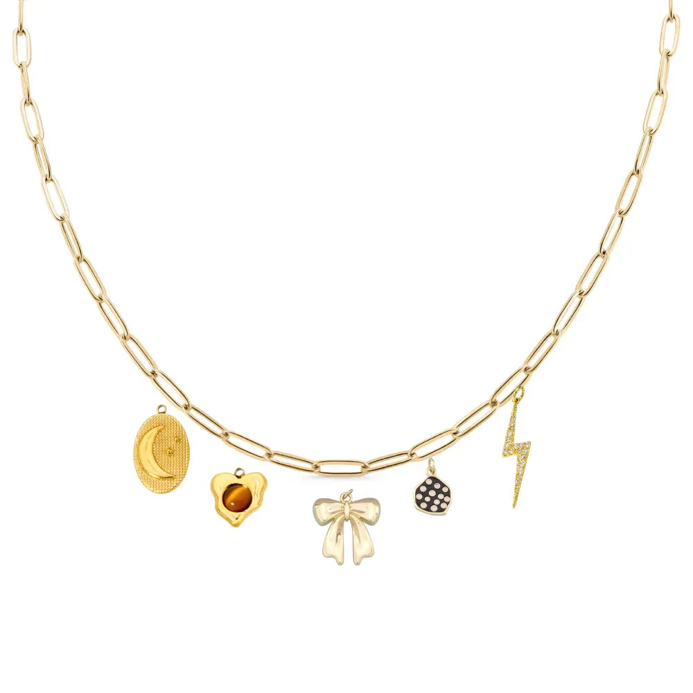 Custom Charm Necklace - Gold