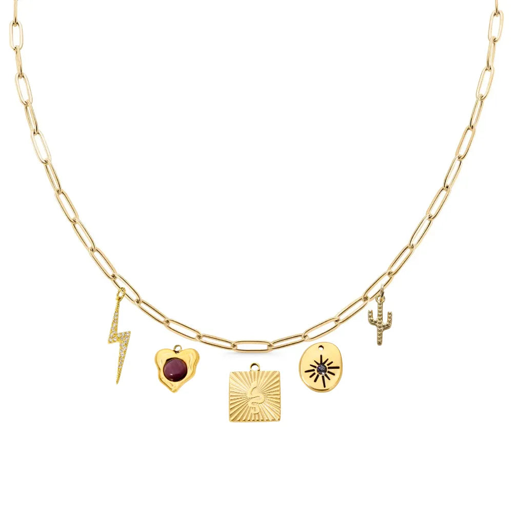 Custom Charm Necklace - Gold