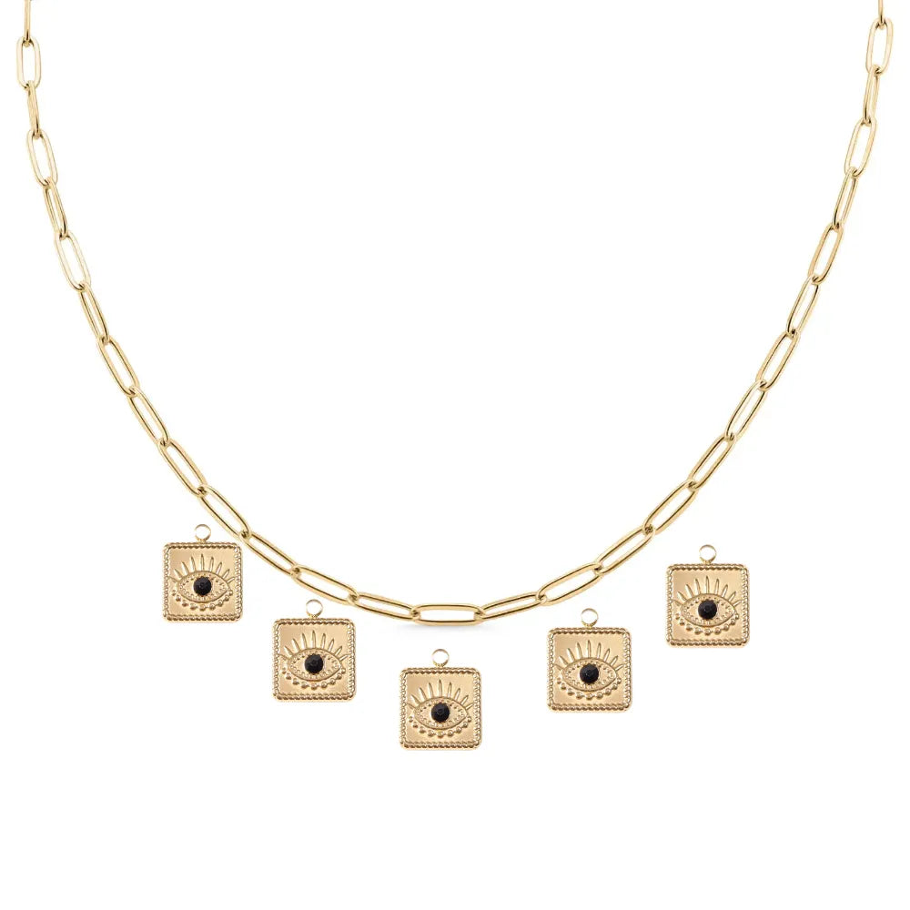 Custom Charm Necklace - Gold