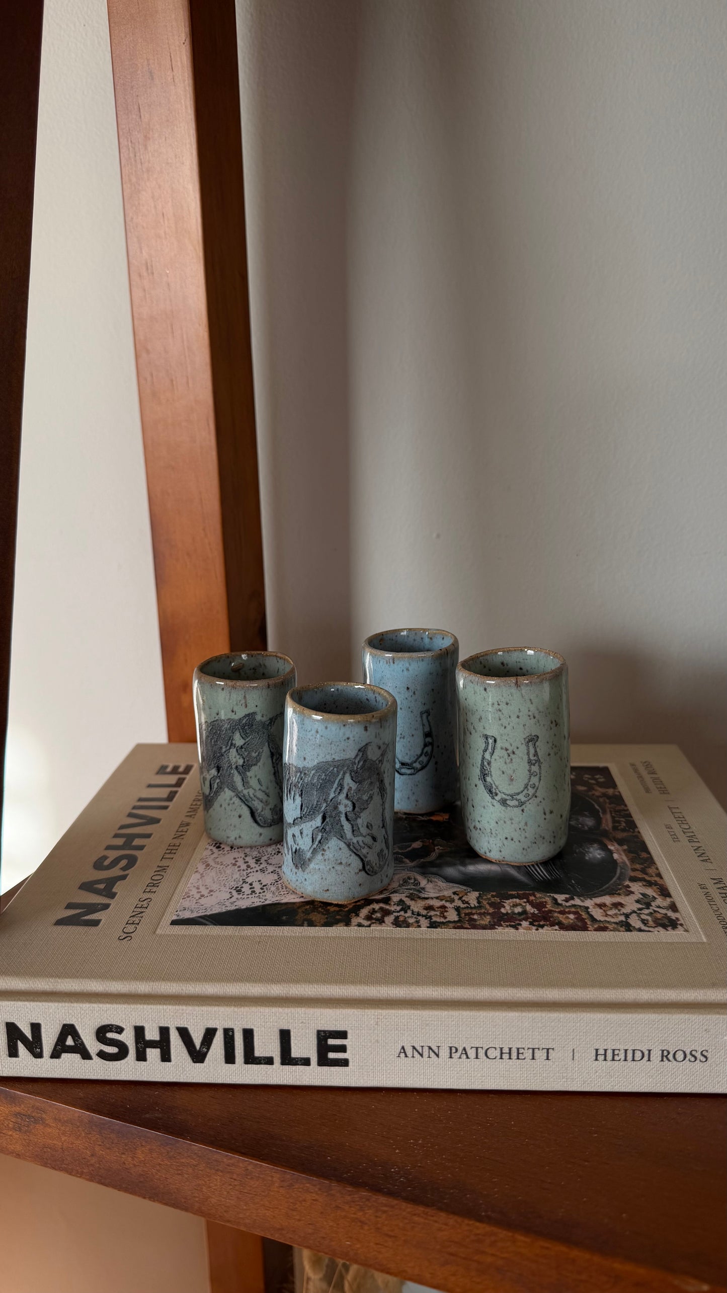 Tiny Stoneware Tumbler - Horse