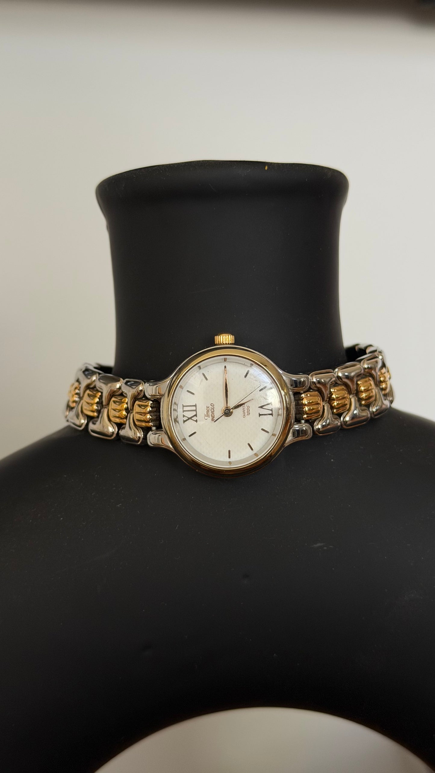 Vintage Timex Indiglo Two-Tone Watch