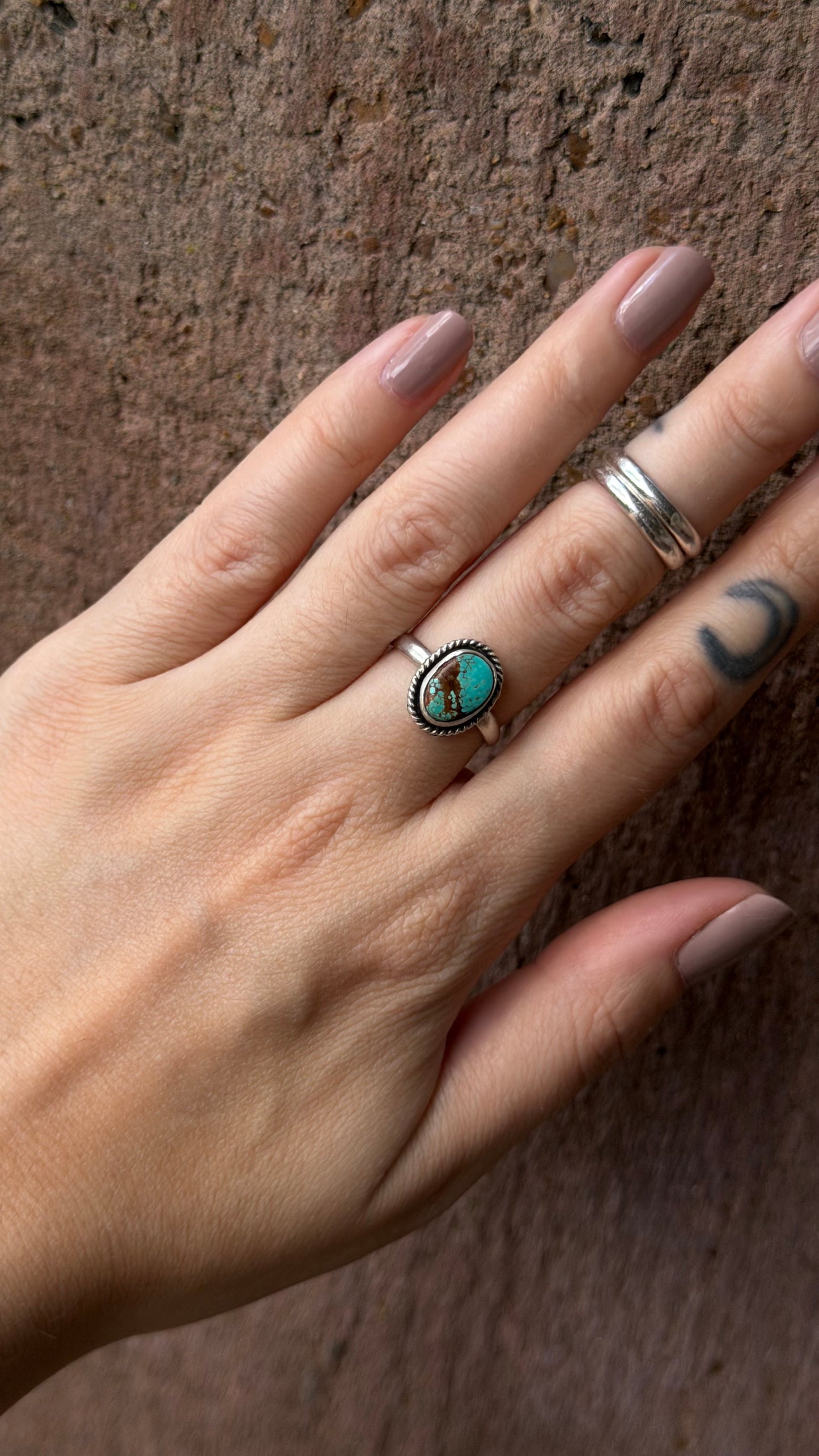 Size 6 Natural Turquoise Ring