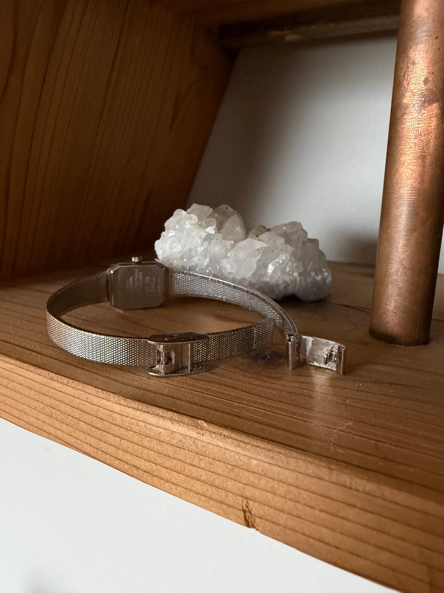 007 Vintage Timex Rectangular Mesh Watch