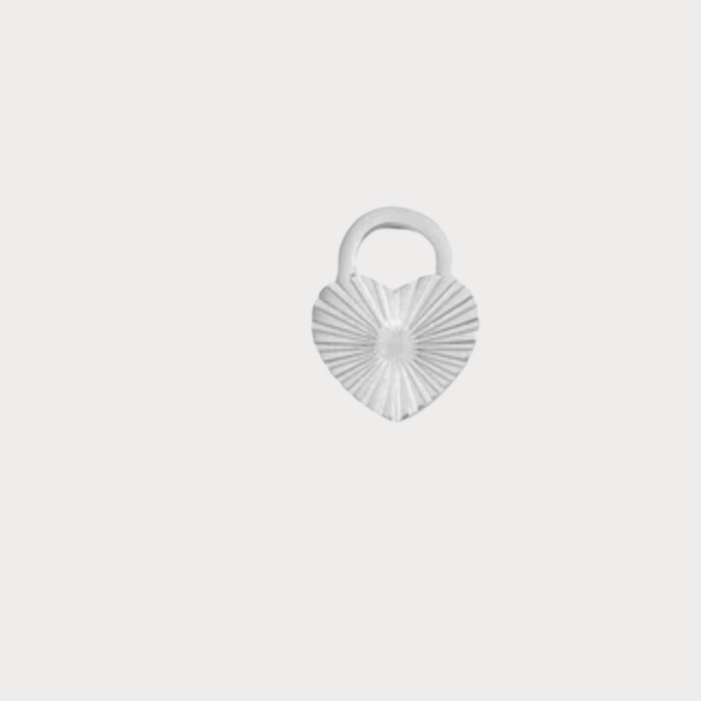 Sunburst Heart Lock Charm