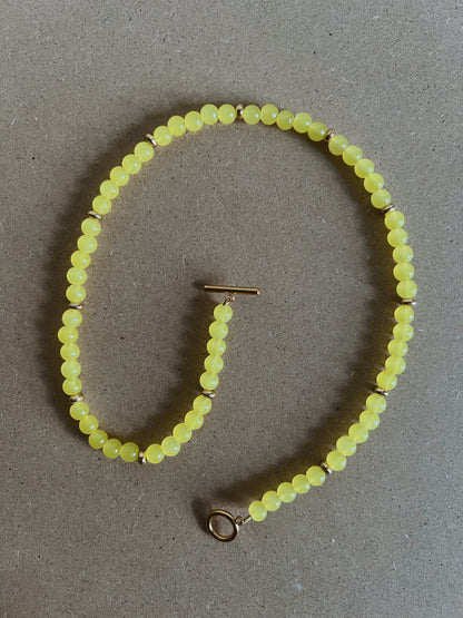 Lemon Drop Beaded Necklace