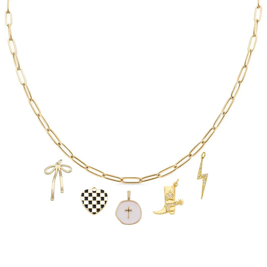 Custom Charm Necklace - Gold