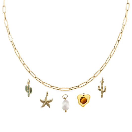 Custom Charm Necklace - Gold