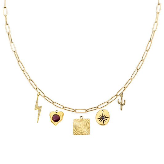 Custom Charm Necklace - Gold