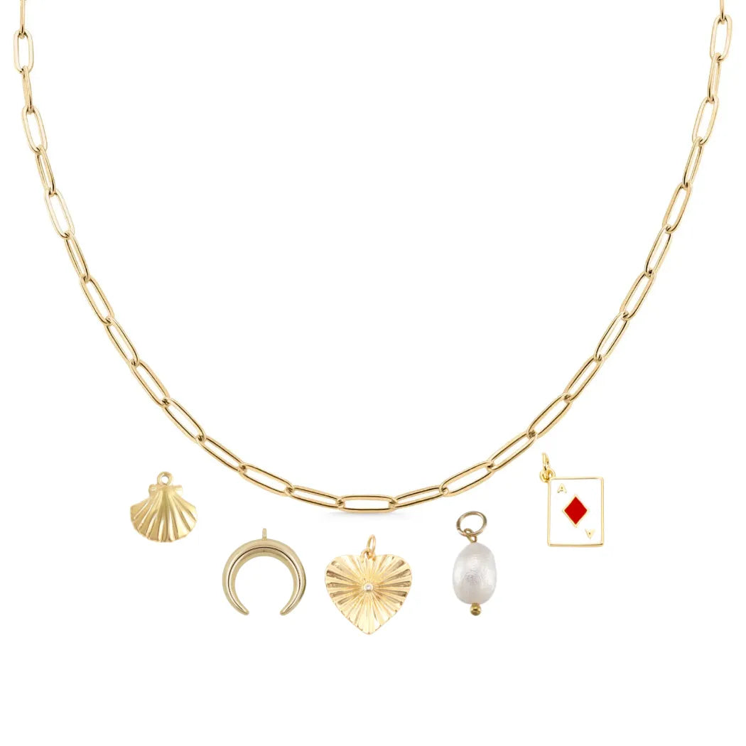Custom Charm Necklace - Gold