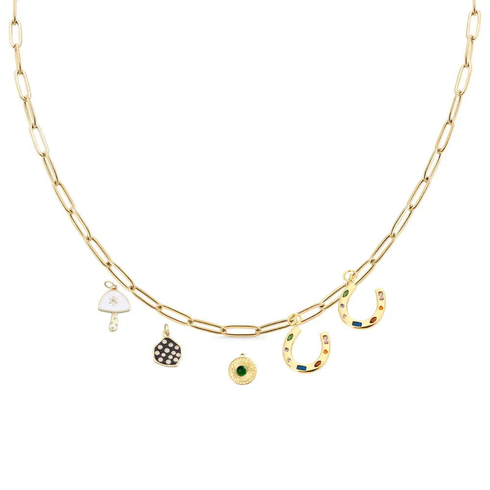 Custom Charm Necklace - Gold