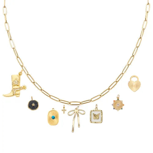 Custom Charm Necklace - Gold