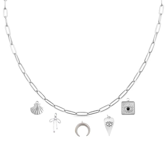 Custom Charm Necklace - Silver