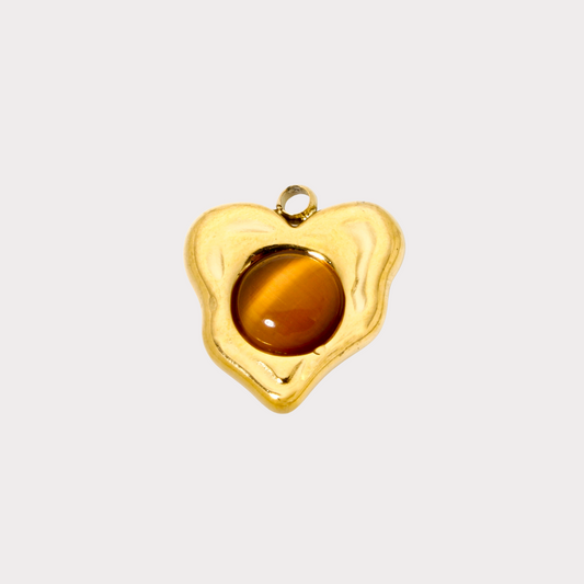 Coffee Heart Charm