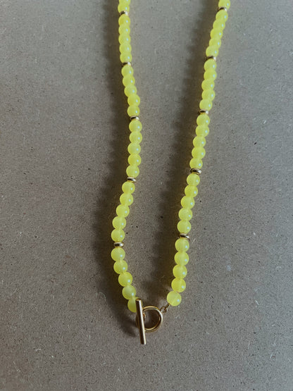Lemon Drop Beaded Necklace