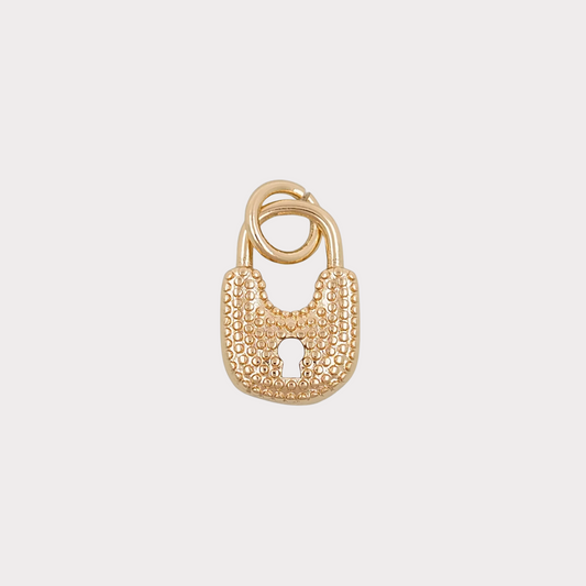 Gold Lock Charm