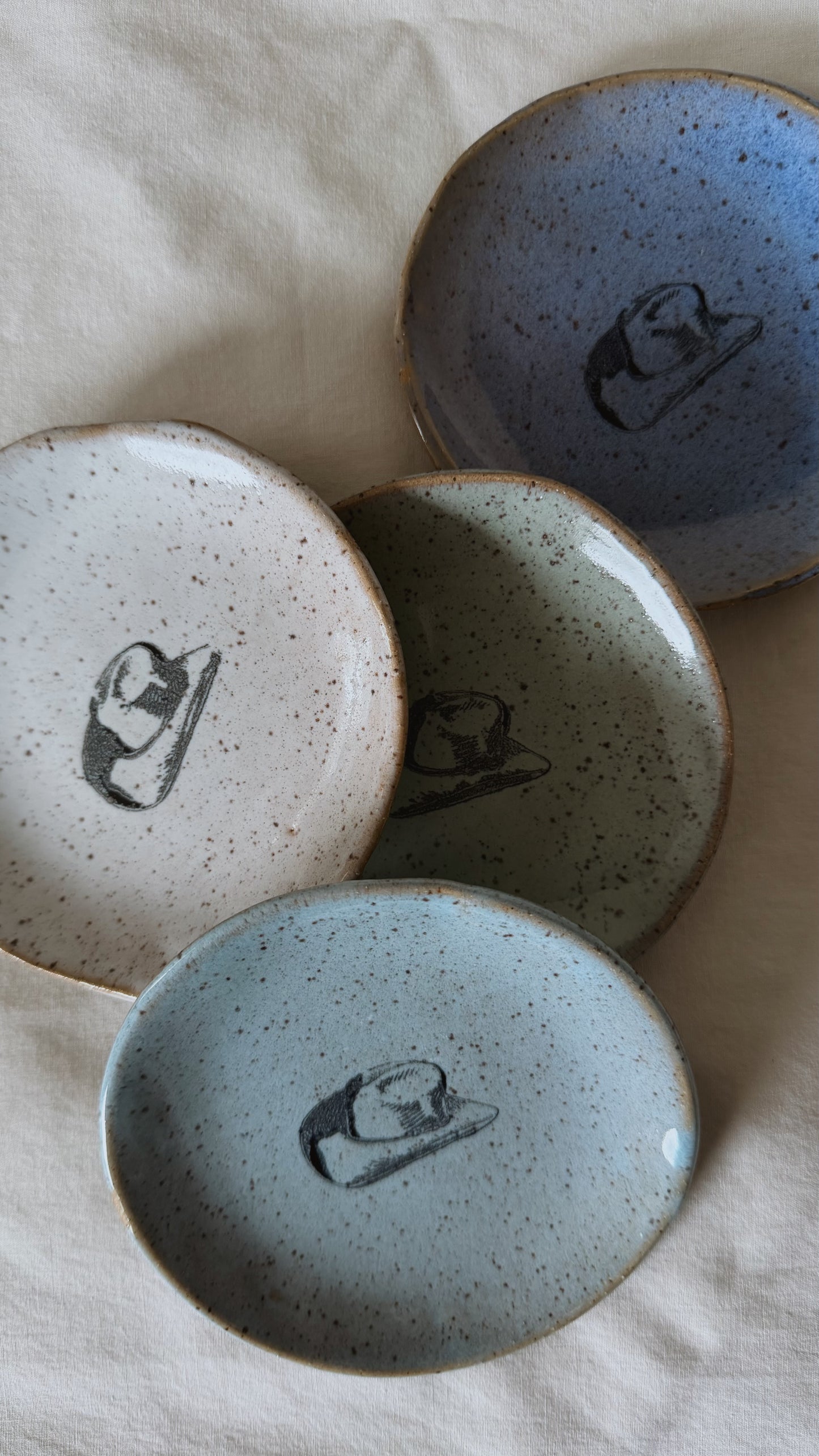 Mini Stoneware Plates - Cowboy Hat
