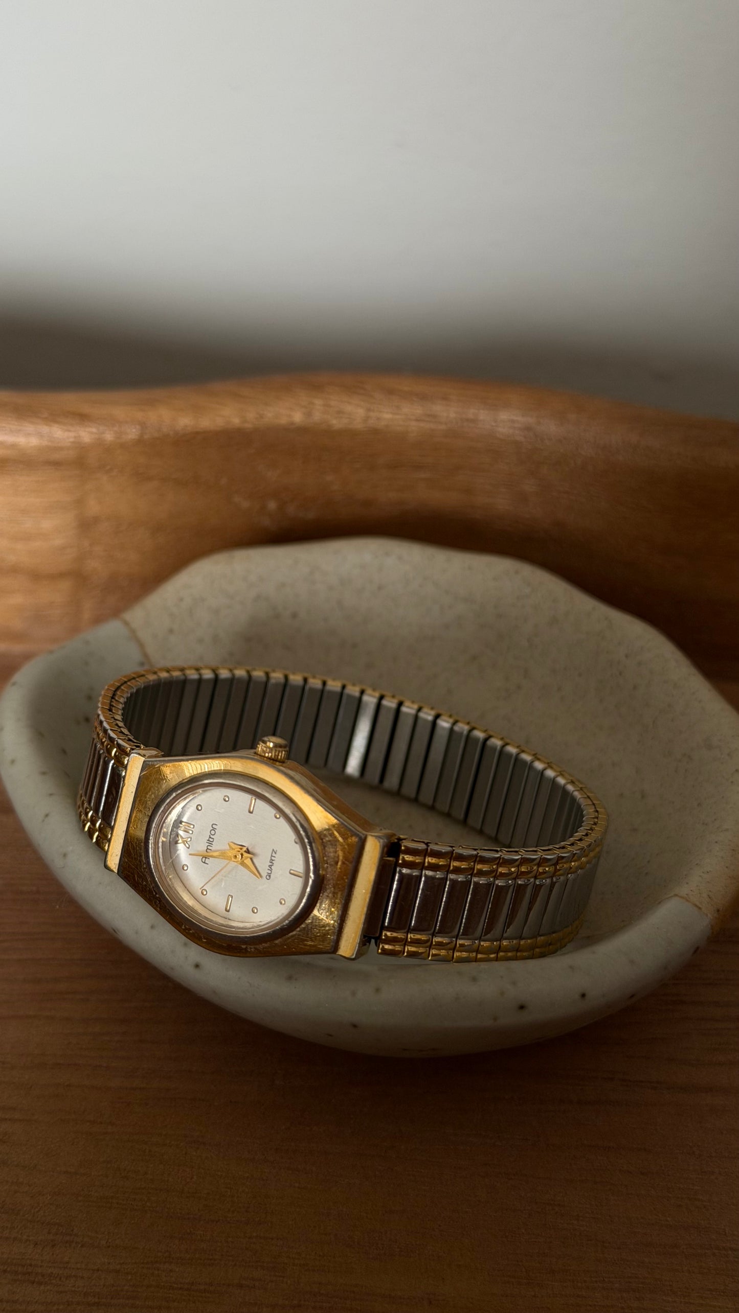 006 Vintage Armitron Two-Tone Stretch Watch