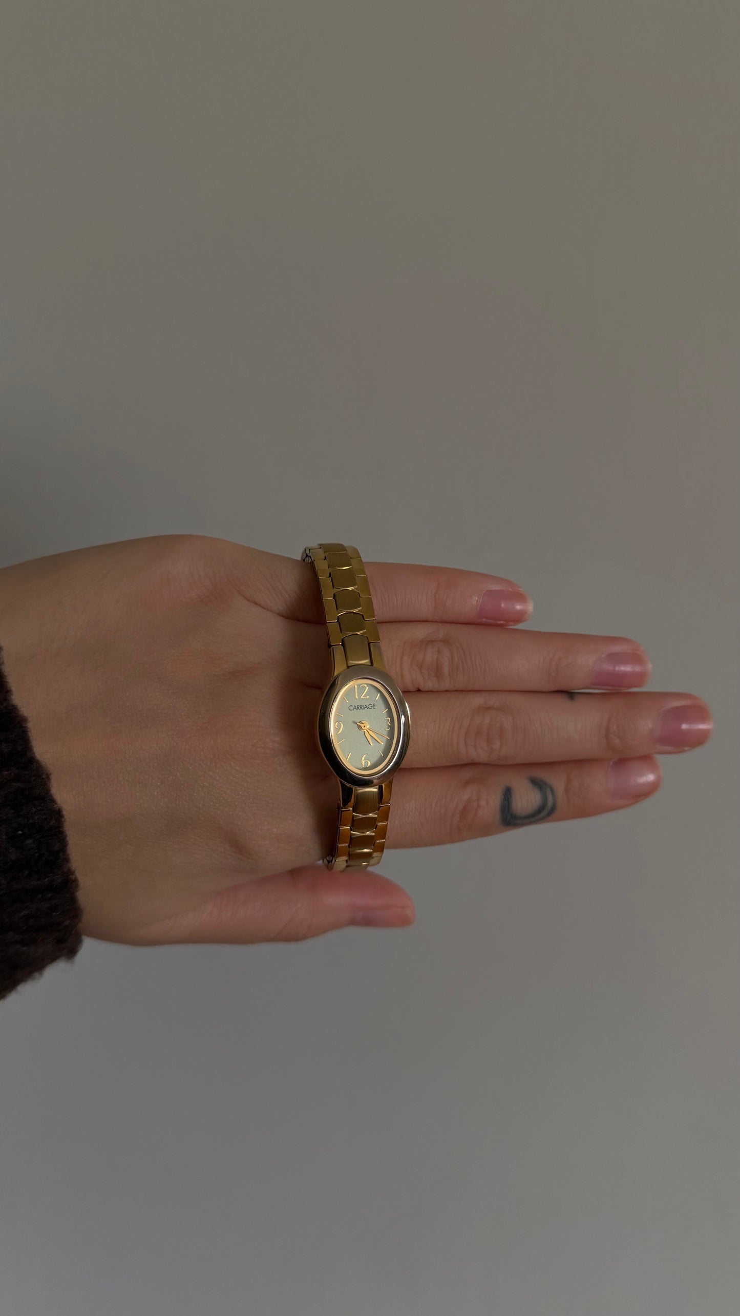 005 Vintage Carriage by Timex Gold Stretch Watch