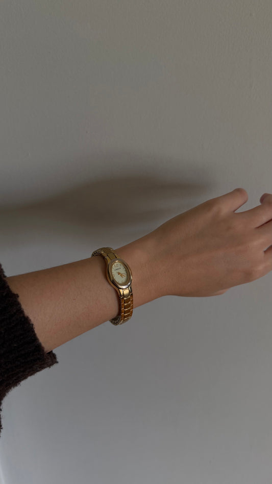 005 Vintage Carriage by Timex Gold Stretch Watch