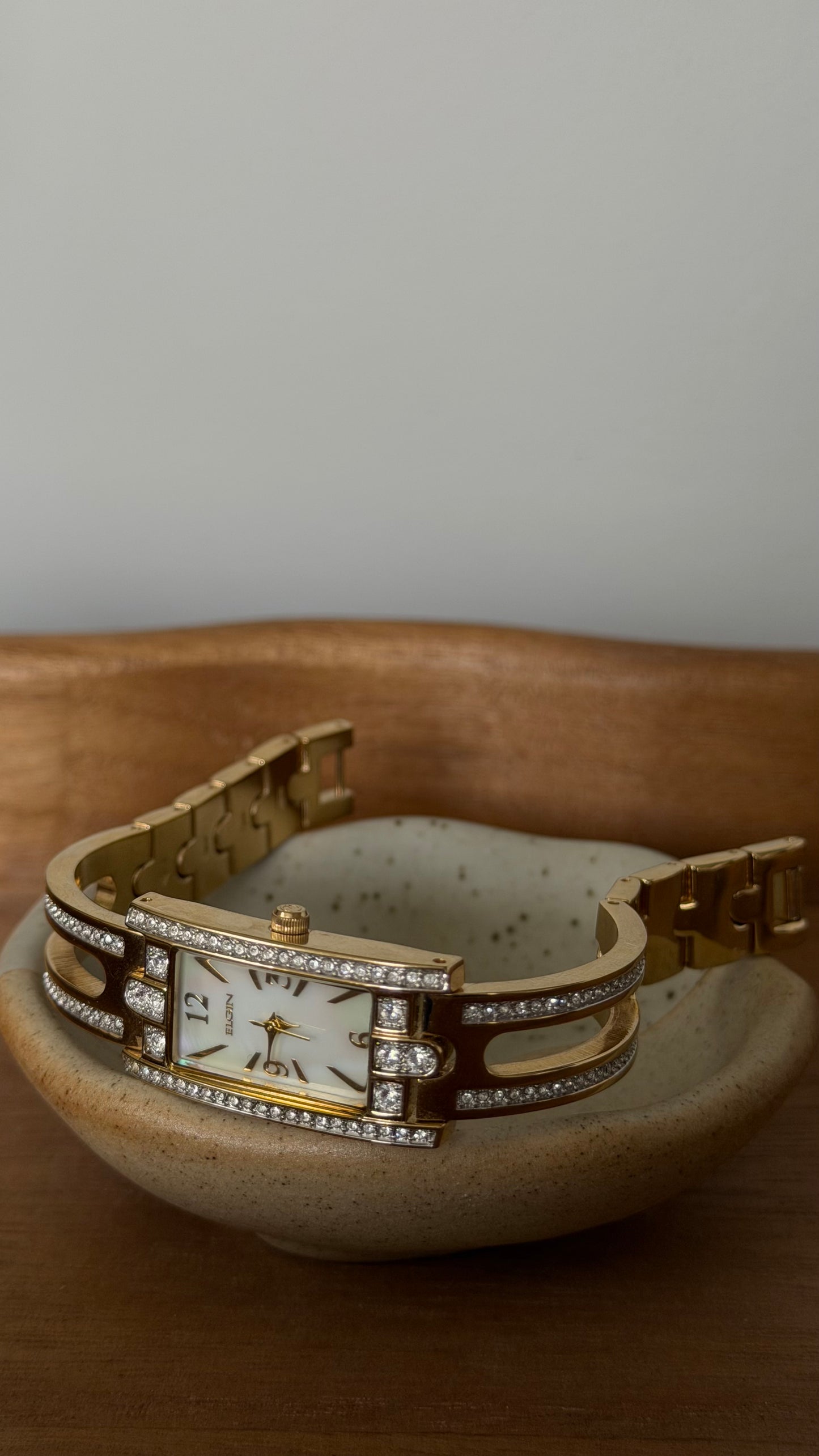 Vintage Elgin Crystal Bracelet Watch