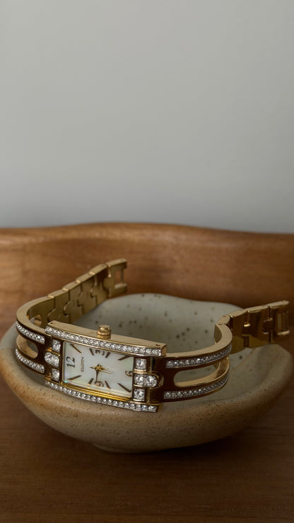 Vintage Elgin Crystal Bracelet Watch