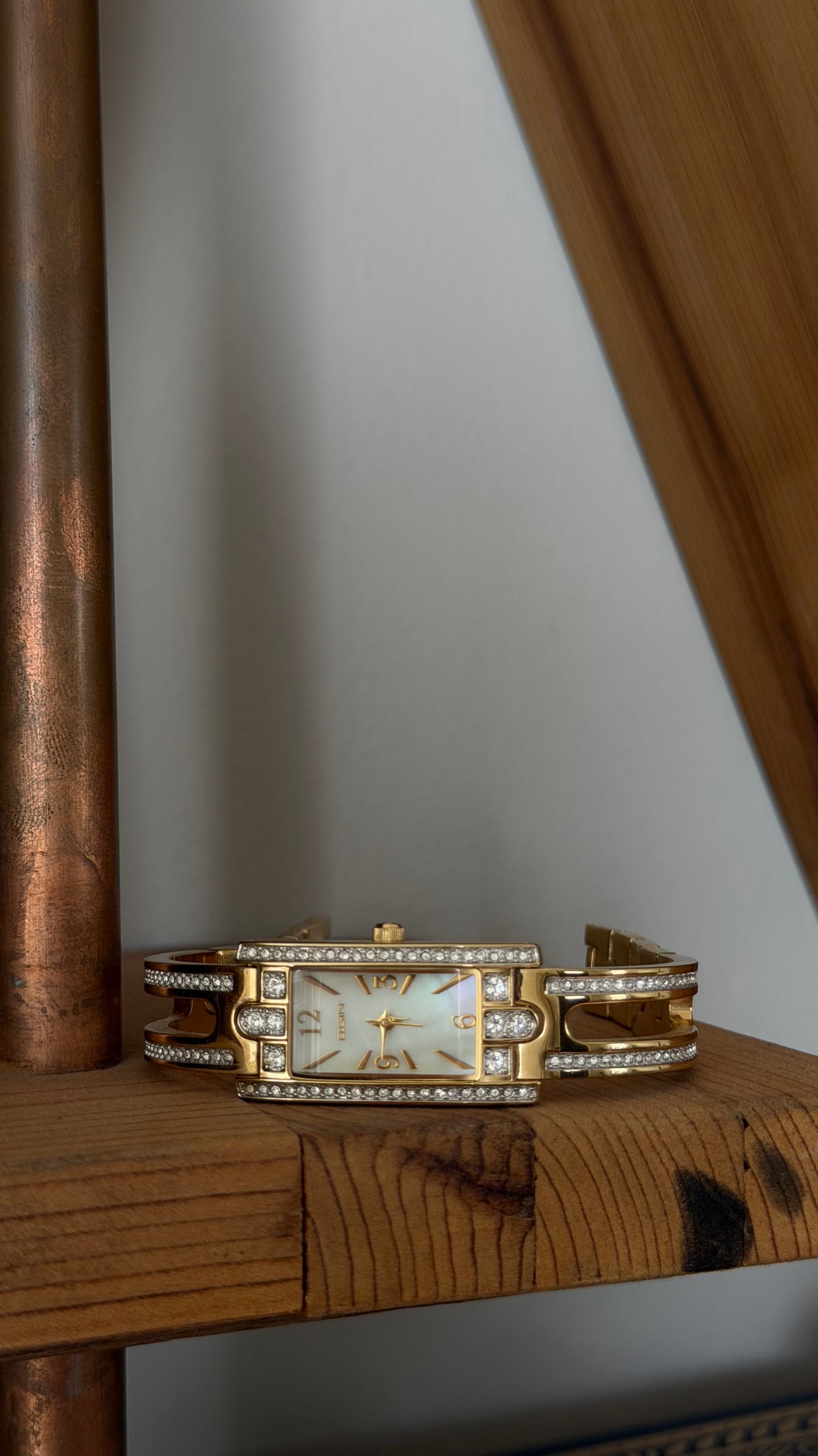 Vintage Elgin Crystal Bracelet Watch