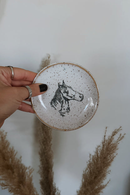 Mini Stoneware Plates - Horse
