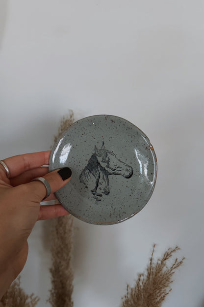 Mini Stoneware Plates - Horse