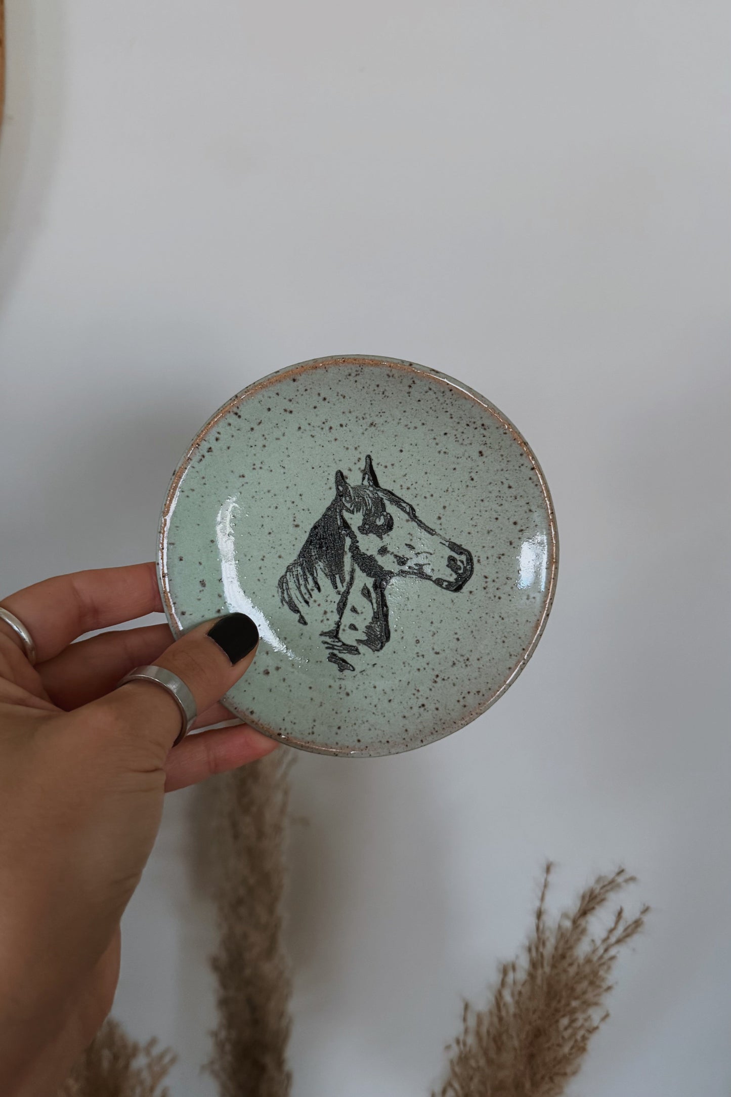 Mini Stoneware Plates - Horse