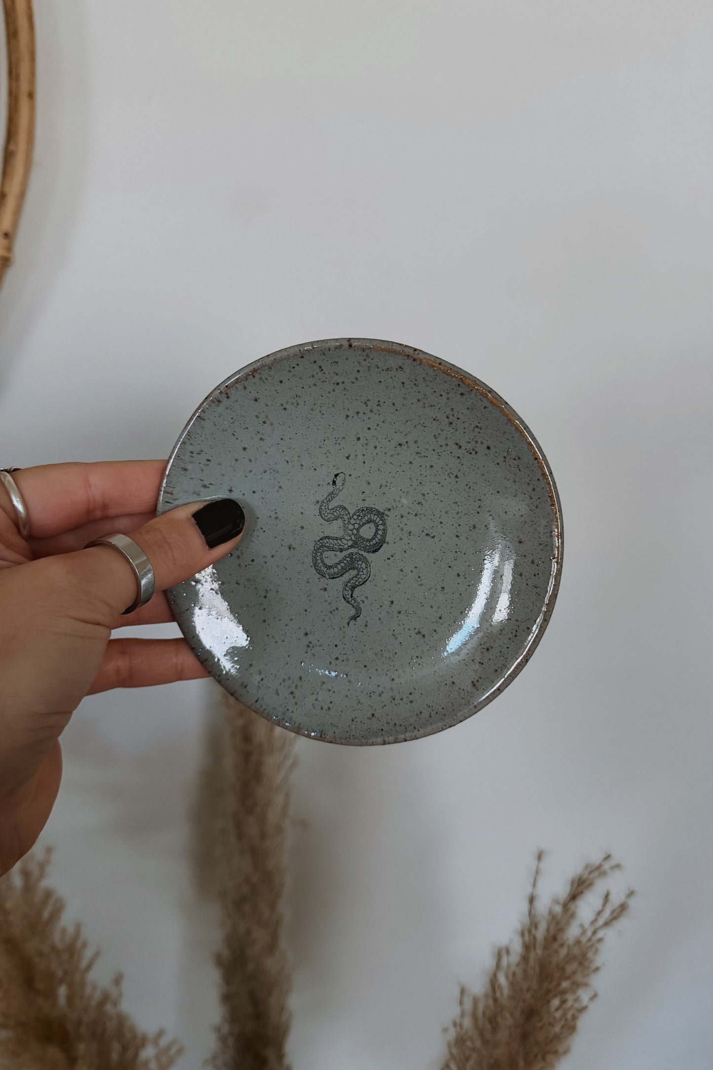 Mini Stoneware Plates - Snake