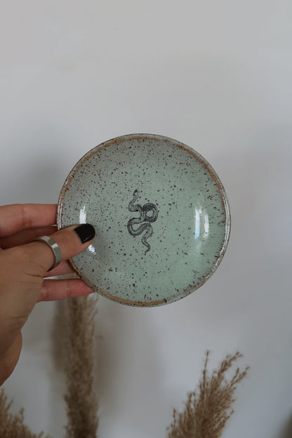 Mini Stoneware Plates - Snake