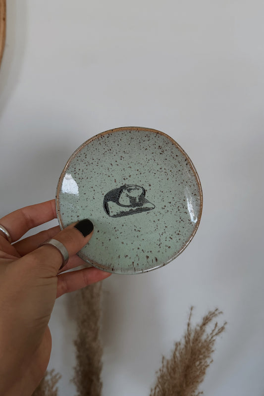Mini Stoneware Plates - Cowboy Hat
