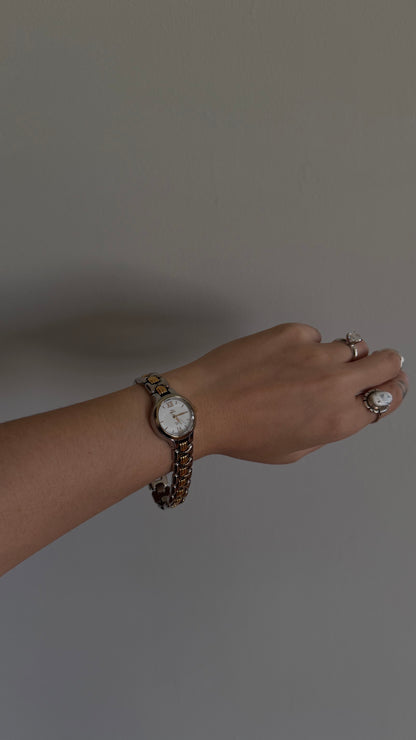 Vintage Timex Indiglo Two-Tone Watch