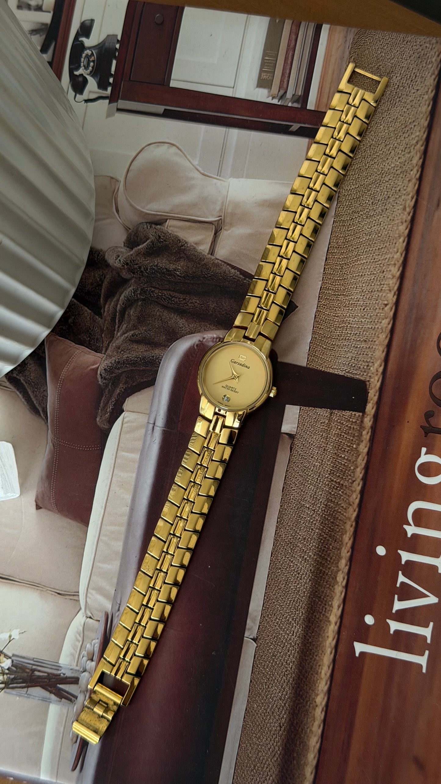 Vintage Garsedina Gold Watch