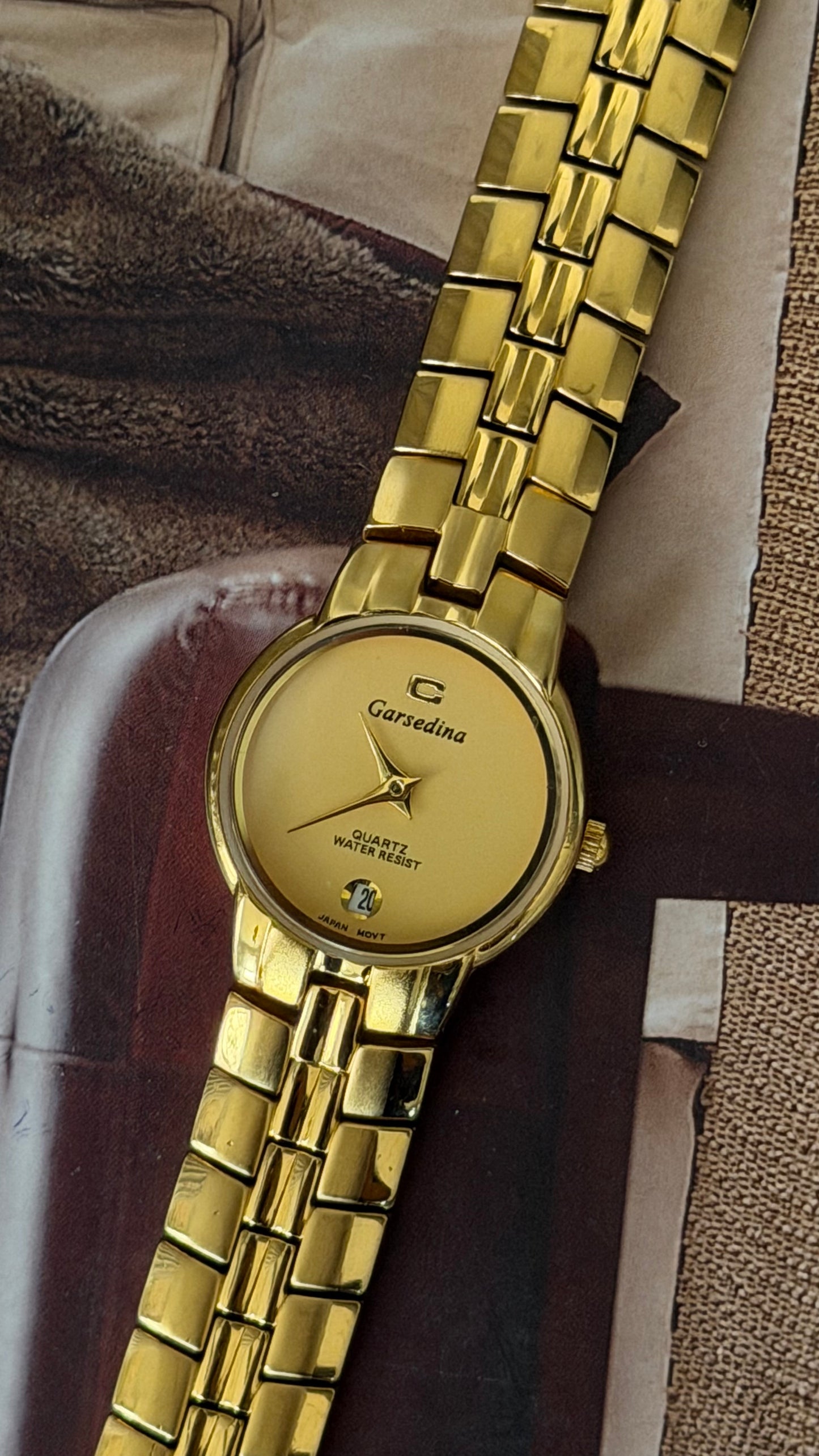 Vintage Garsedina Gold Watch