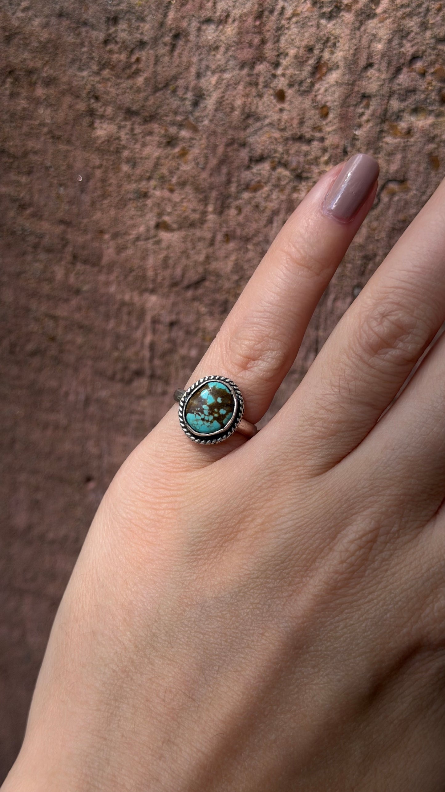 Size 3.5 Natural Turquoise Pinky Ring