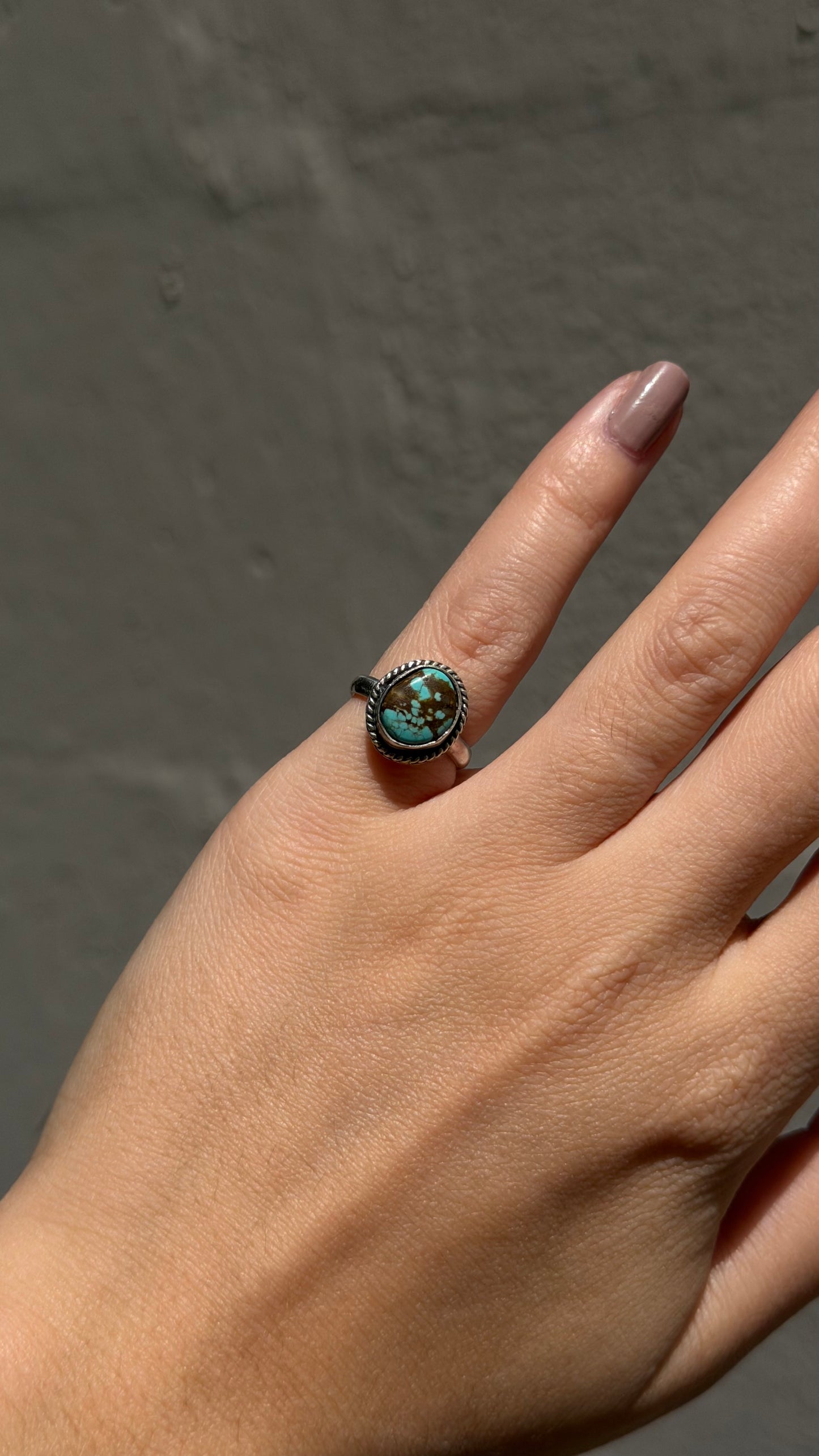 Size 3.5 Natural Turquoise Pinky Ring