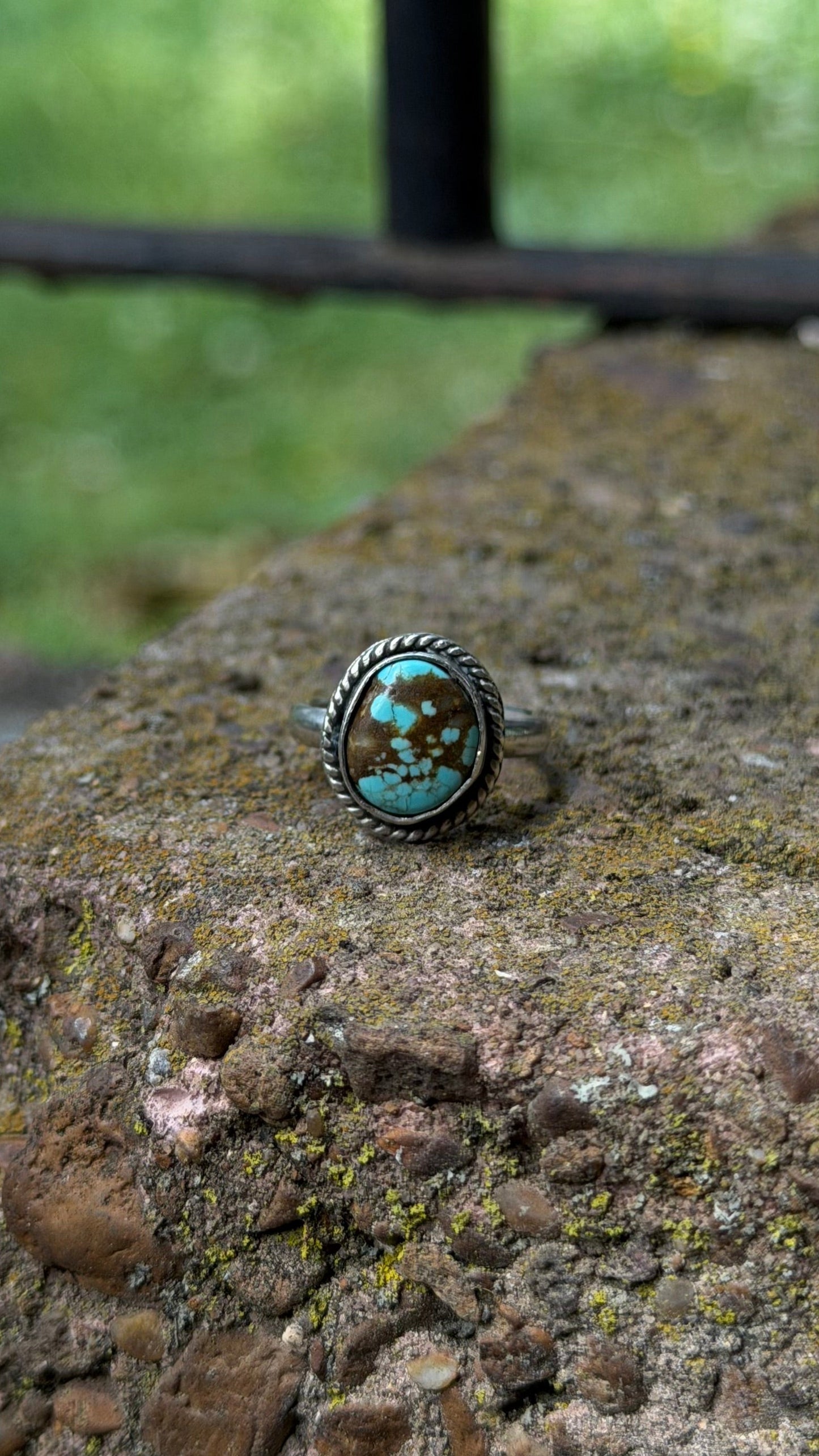 Size 3.5 Natural Turquoise Pinky Ring