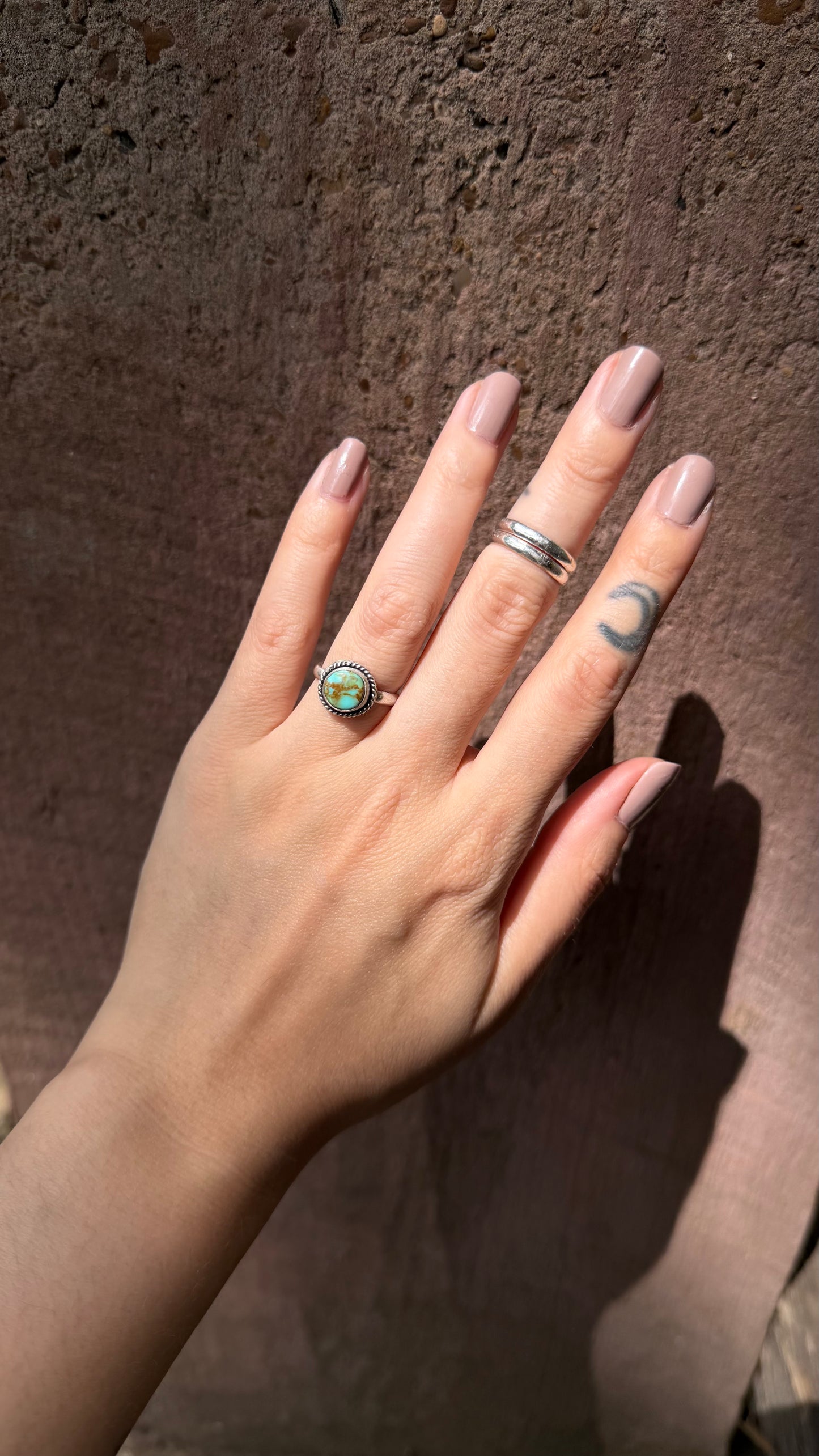 Size 4.5 Natural Turquoise Ring