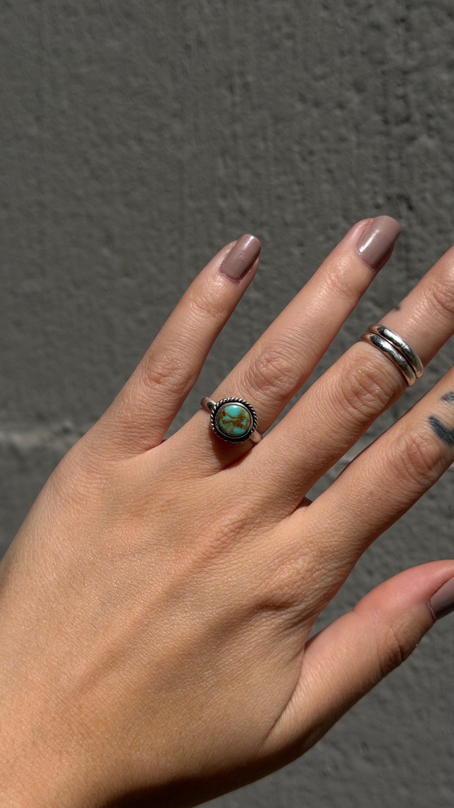 Size 4.5 Natural Turquoise Ring