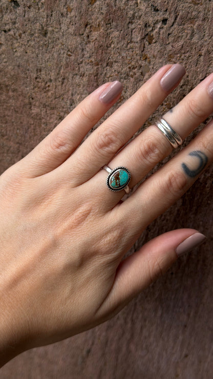 Size 6 Natural Turquoise Ring