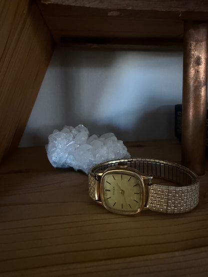 009 Vintage Timex Gold-Tone Watch (Not Working)