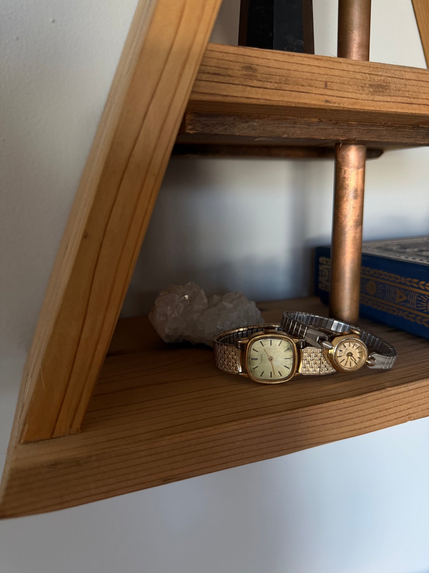 009 Vintage Timex Gold-Tone Watch (Not Working)