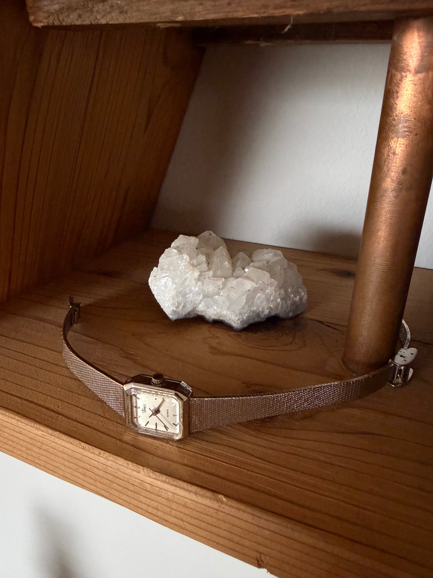 007 Vintage Timex Rectangular Mesh Watch