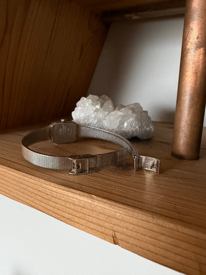 007 Vintage Timex Rectangular Mesh Watch