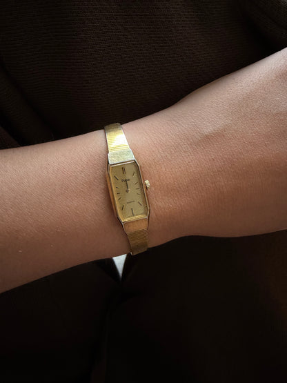 005 Vintage Pulsar Gold Rectangle Watch (Non-Working)
