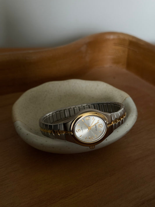 003 Carriage by Timex Two-Tone Stretch Watch