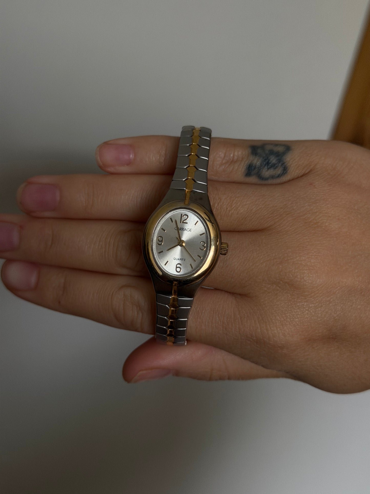 003 Carriage by Timex Two-Tone Stretch Watch